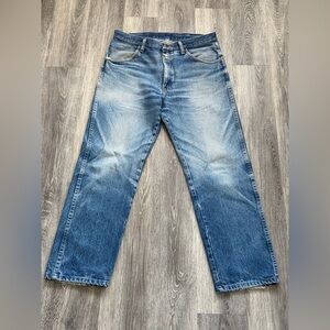 Vintage Rustler Men's Straight Fit Jeans - Medium Wash